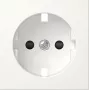 Gira 492103 Cover Plate for SCHUKO Socket with Hinged Lid, System 55, Pure White