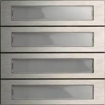 Gira Call Button Module 4-Gang System 106 Stainless Steel 5534920