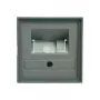 GIRA Cover for UAE/IAE/ISDN Socket System 55, Standard 55, E2, Event, Event Klar, Event Opak, Esprit, ClassiX Alum (027026)