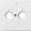 Gira Cover Plate for TV, Radio, SAT Socket, Flächenschalter Design, Pure White 0869112