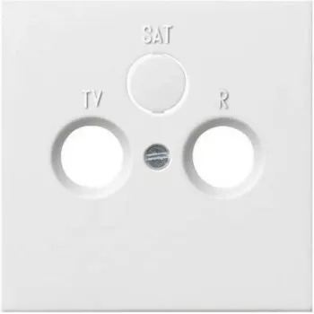 Gira Cover Plate for TV, Radio, SAT Socket, Flächenschalter Design, Pure White 0869112