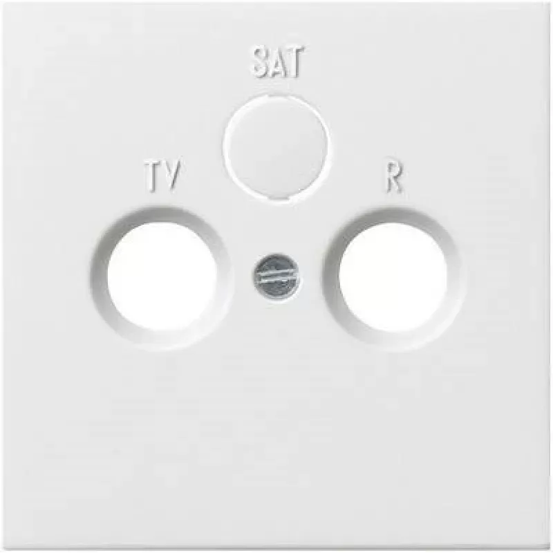 Gira Cover Plate for TV, Radio, SAT Socket, Flächenschalter Design, Pure White 0869112