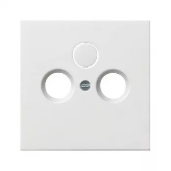 Gira Cover Plate for TV, Radio, SAT Socket, Flächenschalter Design, Pure White 0869112