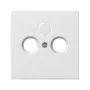 Gira Cover Plate for TV, Radio, SAT Socket, Flächenschalter Design, Pure White 0869112