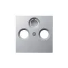 Gira Cover Plate for TV/Radio Socket, System 55, Aluminium 086926