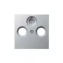 Gira Cover Plate for TV/Radio Socket, System 55, Aluminium 086926