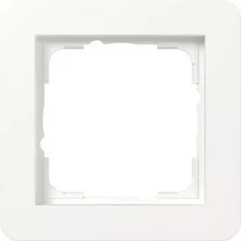 Gira E2 1-Gang Cover Frame, Pure White Matt 0211151