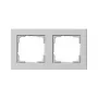 Gira E2 2-Gang Cover Frame, Grey Matte