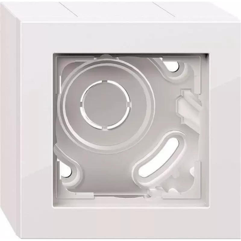 Gira E2 Surface-Mounted Housing 1-Gang with Frame, Pure White 106129