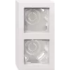 Gira E2 Surface-Mounted Housing, 2-Gang with Frame, Pure White 106229