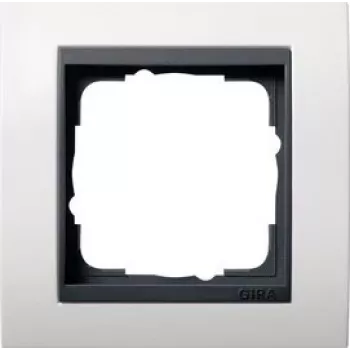 Gira Event Anthracite - White 1-Gang Cover Frame (021107)