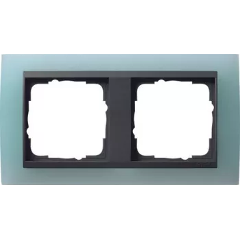 Gira Event Opak Cover for Single Rocker Switch, Anthracite with Blue Lens 021285