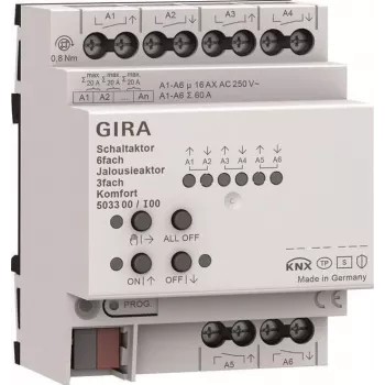 Gira KNX Switching and Blind Actuator 6f/3f 16 A 503300