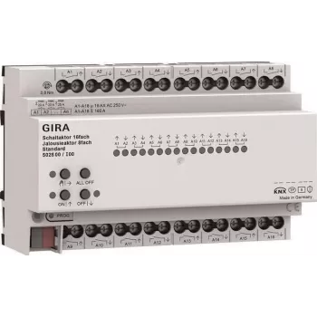Gira KNX Switching and Blind/Shutter Actuator 16/8-Fold 16 A REG Plus with KNX Secure 502800