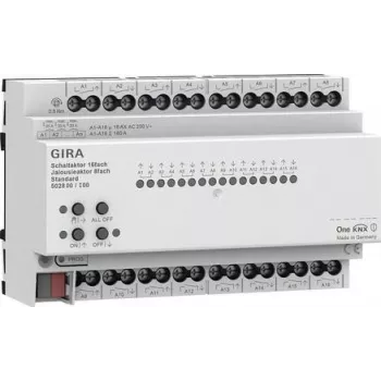 Gira KNX Switching and Blind/Shutter Actuator 16/8-Fold 16 A REG Plus with KNX Secure 502800