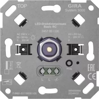 Gira LED Rotary Dimmer Insert Basic RC System 3000 245700