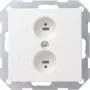 Gira Loudspeaker Socket Insert System 55, Standard 55, E2, Event, Event Klar, Event Opak, Esprit, ClassiX Pure White (040203)