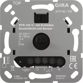 Gira Room Temperature Controller 230 V NO Contact 247400