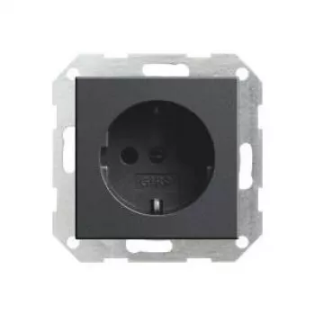 Gira Schuko Socket Insert, System 55, Anthracite 018828