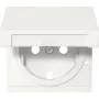 Gira SCHUKO Socket Outlet with Hinged Cover, Pure White, Model 492227