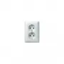 Gira Standard 55 Cover Frame for Schuko Double Socket Outlet, Pure White Silk Matt (0780 04)