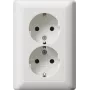 Gira Standard 55 Double SCHUKO Socket Outlet Pure White Matte (078804)