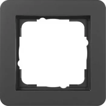 Gira System 55 Cover Frame 1-Gang, Black Matt, for Switches and Sockets