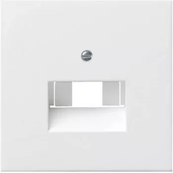 Gira System 55 Cover Plate for UAE/IAE/ISDN Socket, Pure White 0270112