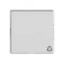 Gira System 55 Rocker with Bell Symbol, 55 x 55 mm, Pure White Glossy (367900)