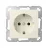 Gira System 55 SCHUKO Socket Outlet Cream White (418801)