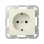 Gira System 55 SCHUKO Socket Outlet Cream White (418801)