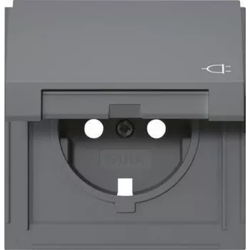 Gira TX_44 SCHUKO Socket Outlet Cover with Hinged Lid, Anthracite 492267