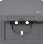 Gira TX_44 SCHUKO Socket Outlet Cover with Hinged Lid, Anthracite 492267