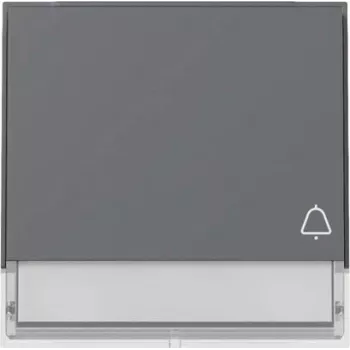 Gira TX44 Rocker with Bell Symbol and Illumination Field, Anthracite 367367