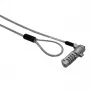 GIZZU 1.8m Nano Combination Lock Security Cable - 4-Digit Resettable, Braided Steel, for Kensington Nano Slot Devices (Black/Silver)