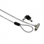 GIZZU 1.8m Wedge Cable Lock with 2 Keys for Noble Wedge Slot Devices - Black