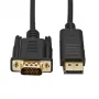 Gizzu 1080P DisplayPort to VGA Active Adapter Cable 1.8m Black