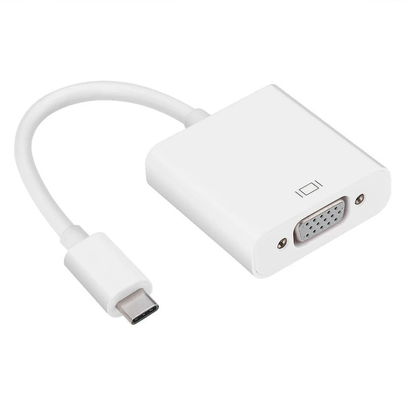 Gizzu 1080P Type-C to VGA Adapter Poly – Full HD Video, Bus-Powered, Plug & Play
