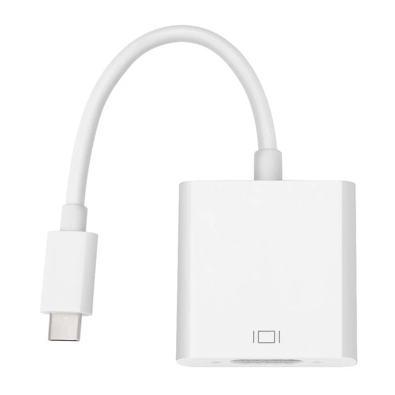 Gizzu 1080P Type-C to VGA Adapter Poly – Full HD Video, Bus-Powered, Plug & Play