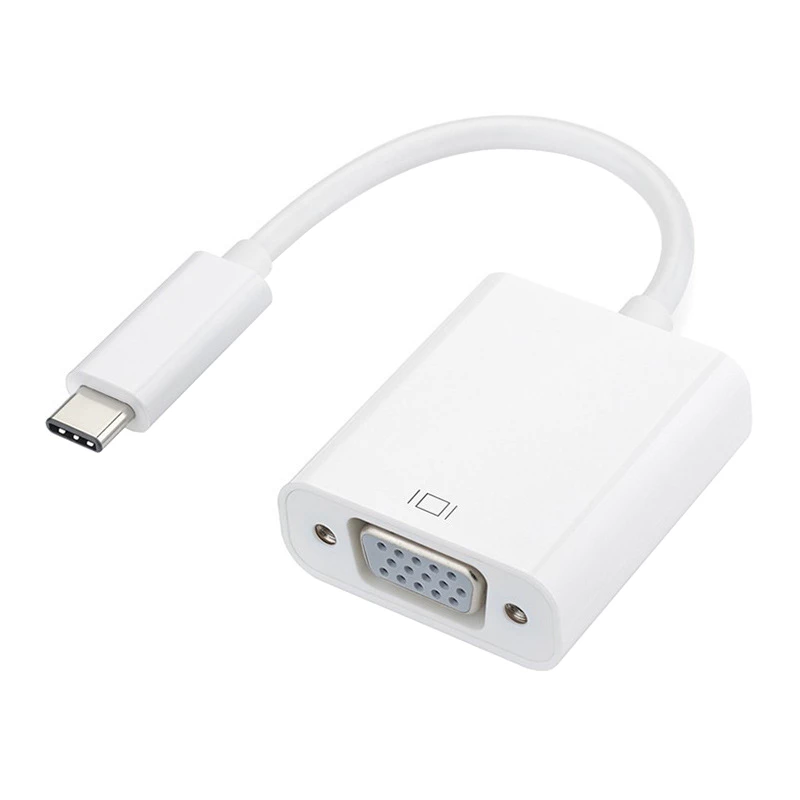 Gizzu 1080P Type-C to VGA Adapter Poly – Full HD Video, Bus-Powered, Plug & Play