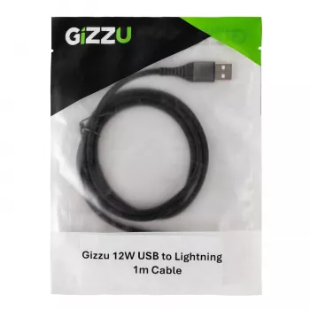 GIZZU 12W USB-A to Lightning Cable 1m White
