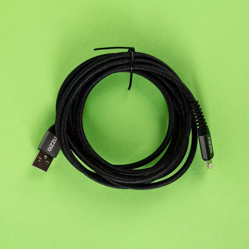 GIZZU 12W USB to Lightning 2m Cable – MFi Certified Fast Charging & Sync