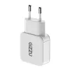Gizzu 2-Port 20W GaN Wall Charger USB-C PD 3.0 + USB-A QC 3.0 Fast Charging Adapter - White