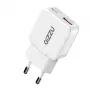 Gizzu 2-Port 20W GaN Wall Charger USB-C PD 3.0 + USB-A QC 3.0 Fast Charging Adapter - White