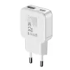 Gizzu 2-Port 30W GaN Wall Charger USB-C PD + USB-A QC White