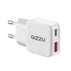 Gizzu 2-Port 30W GaN Wall Charger USB-C PD + USB-A QC White