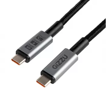 GIZZU 240W 20Gbps USB-C to USB-C Cable 2m Black