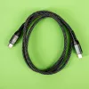 GIZZU 240W 480Mbps USB-C to USB-C Braided Cable 1m Black