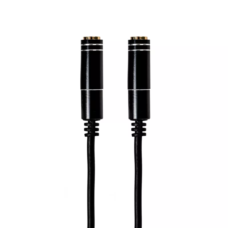 Gizzu 3-Pole Audio Splitter Cable - Black