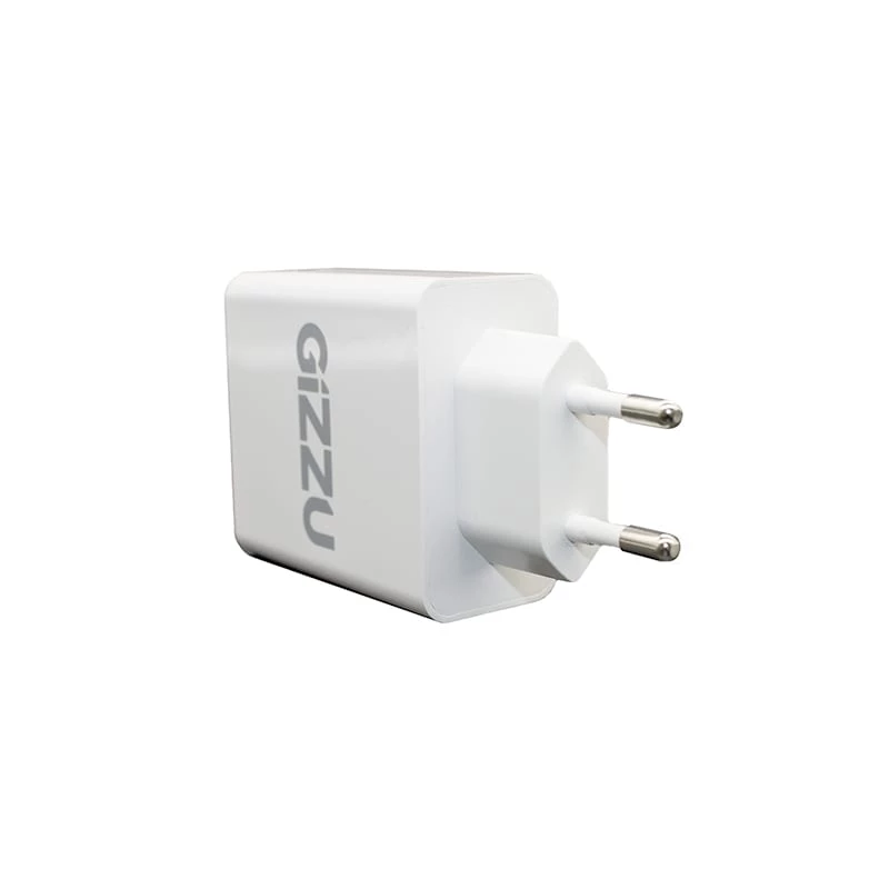 GIZZU 36W USB-C PD & QC3.0 Dual Port Wall Charger - White